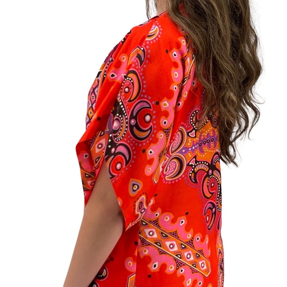 RARE Vintage 60s Robe Beach Coverup Kimono Riviera Robes California Created M/L - Picture 7 of 15